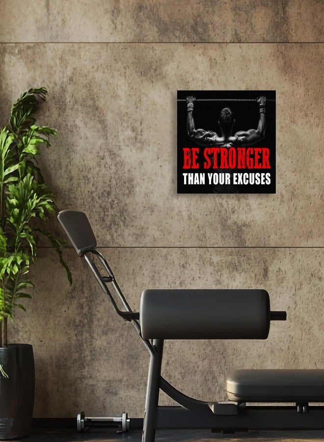 OTINGQD Inspirational Gym Wall Decor,Fitness Quotes Wall Art,Be Stronger Than Your Excuses Canvas Wall Decor for Home Gym - Image 3