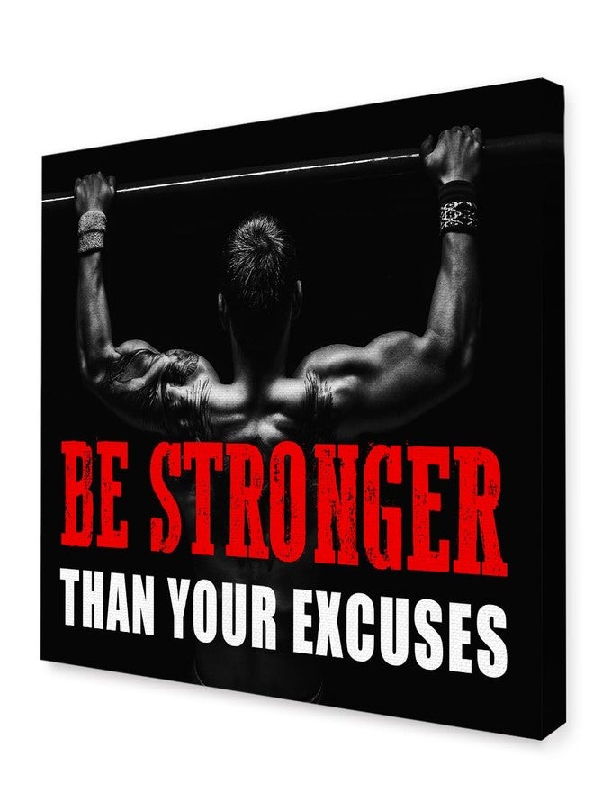 OTINGQD Inspirational Gym Wall Decor,Fitness Quotes Wall Art,Be Stronger Than Your Excuses Canvas Wall Decor for Home Gym - Image 1