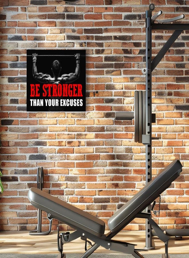 OTINGQD Inspirational Gym Wall Decor,Fitness Quotes Wall Art,Be Stronger Than Your Excuses Canvas Wall Decor for Home Gym - Image 5