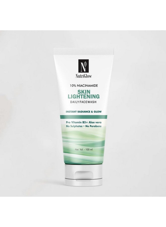 NutriGlow 10% Niacinamide Daily Face Wash, Brightening Formula with Pro Vitamin B3, Aloe Vera, Paraben Free, All Skin Types For Men And Women (100ml) - Image 1