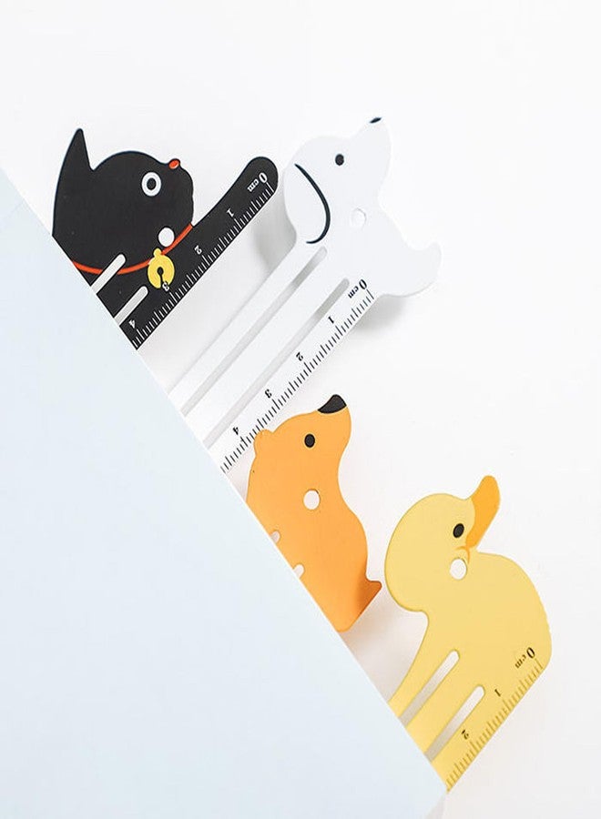 oddpod™ Pack of 4 Imported Metal Bookmarks/Cute & Trendy Book Accessories with Measurement Scale 1831 (4 Assorted Designs) - Image 2