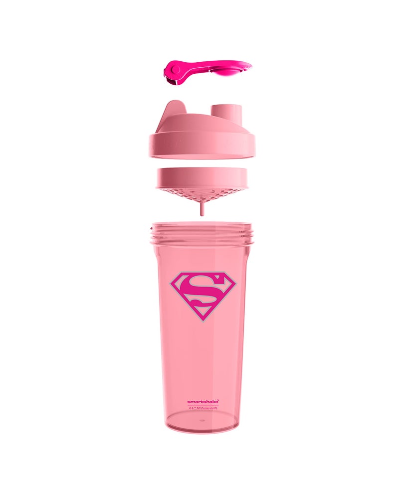 Smartshake Lite Justice League Protein Shaker Bottle 800ml – DC Comics Water Bottle, Leakproof BPA Free Gym Shaker And Protein Powder (Supergirl) - Image 4