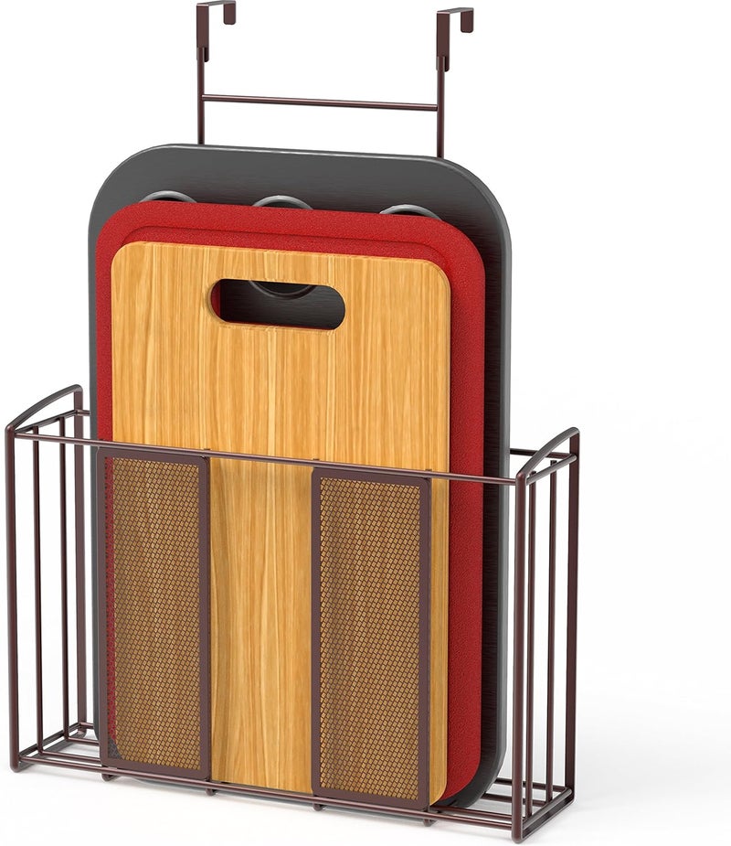 Simple Houseware Over Cabinet Door Organizer, Mesh Bronze - Image 1