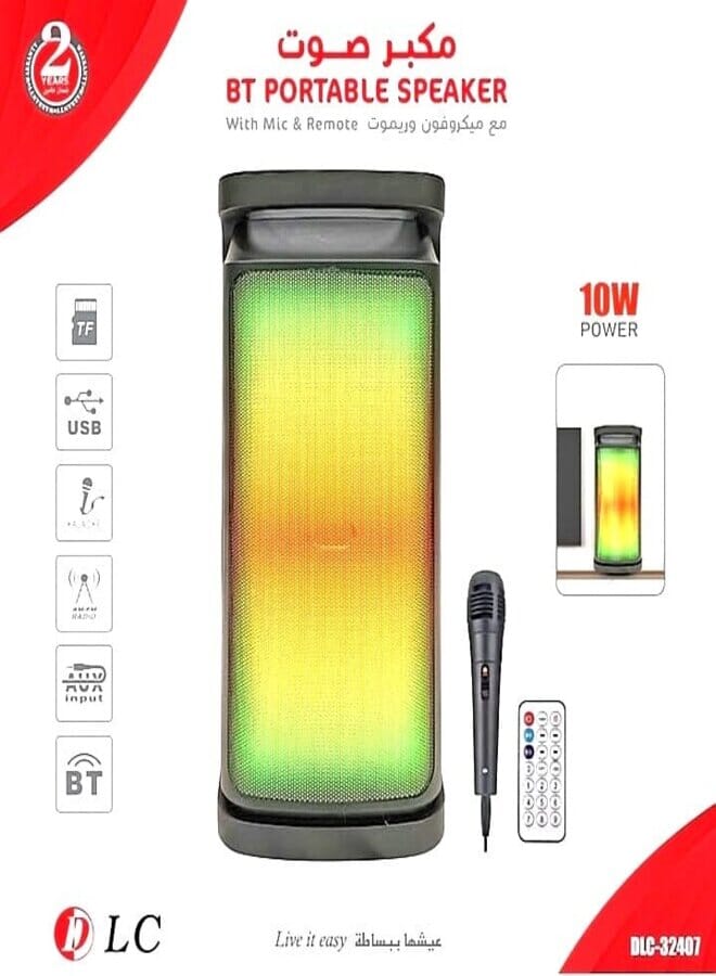 DLC DLC-32407 Speaker Powerful Sound and Attractive Lighting  - Image 1