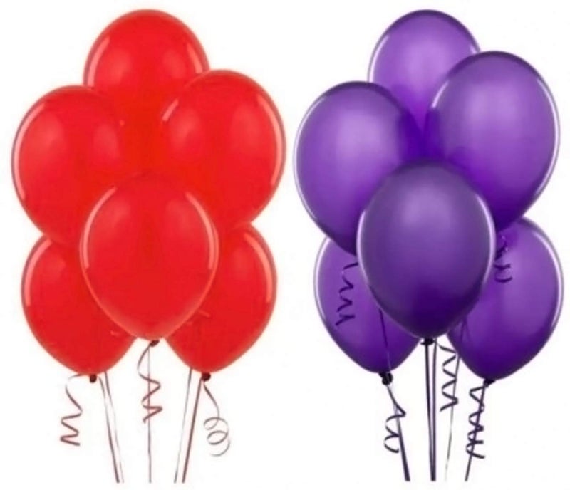 Evisha HD Big Size 50 pcs Metallic | Latex Balloons | Theme Party, Party Decoration | Birthday Party Balloons | Balloons for Party Decoration (Red Purple) - Image 5