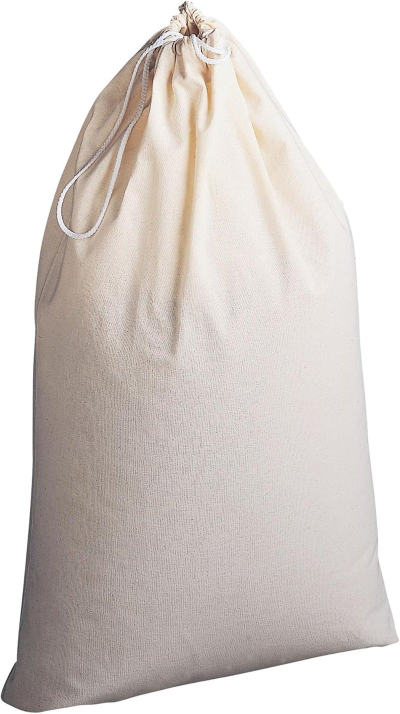 Household Essentials 120 Extra Large Natural Cotton Laundry Bag - Beige - Image 1