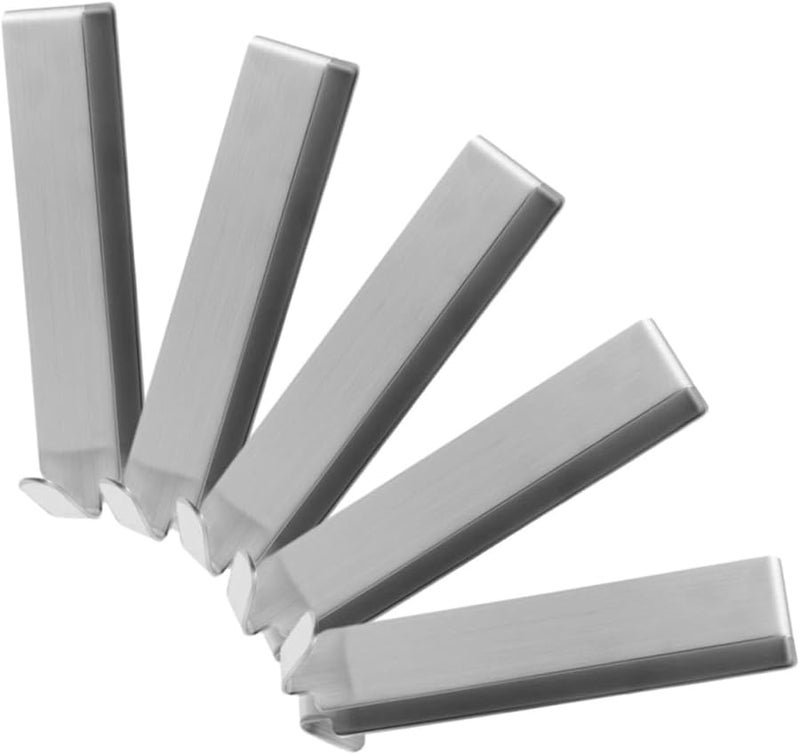 PartyKindom 5 Pack Sturdy Over Shower Door Hook Multi Use Towel Hanger Modern Bathroom Accessory - Image 2