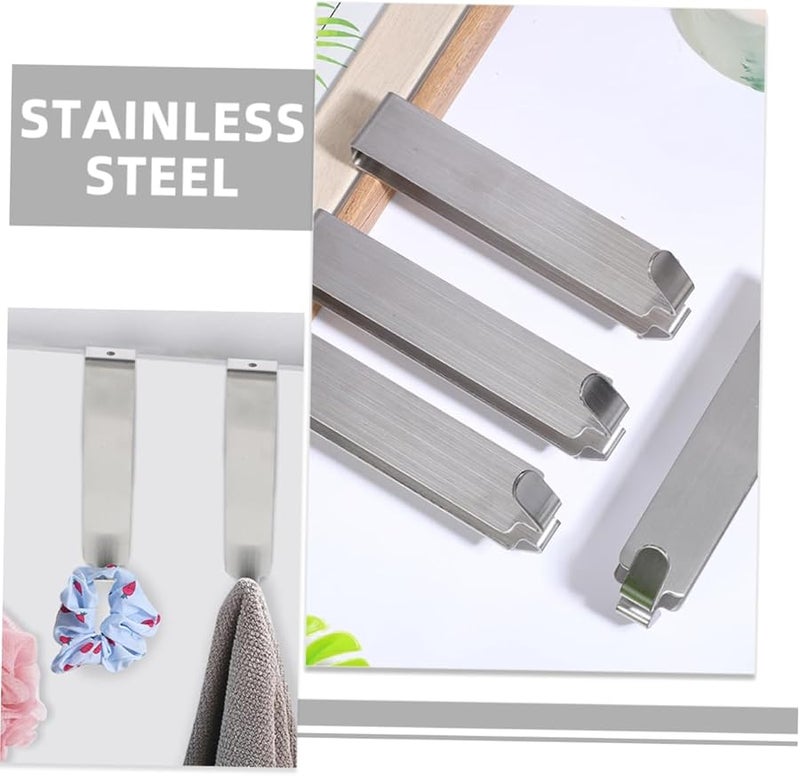 PartyKindom 5 Pack Sturdy Over Shower Door Hook Multi Use Towel Hanger Modern Bathroom Accessory - Image 4