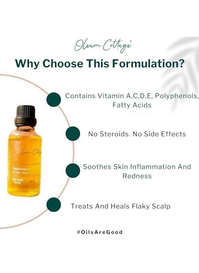 Oleum Cottage - Restorative Oil For Psoriasis | Small & Large Patches Eczema Oil For Skin | Oil For Scalp Dermatitis | Lavender & Jojoba Oil For Dry Skin (50Ml) - Image 1