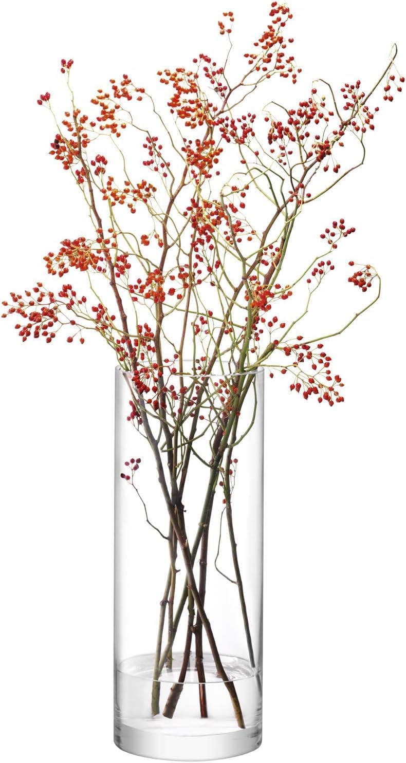 LSA International LSA Clear Glass Column Vase/Candleholder H50 x 20cm Elegant Multipurpose Cylinder Vase for Floral Arrangements or Pillar Candles Modern Home & Event Decor (20 x 20 x 50cm) - Image 1