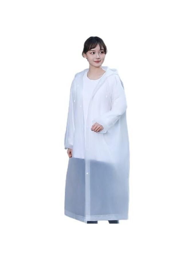Lightweight Purple EVA Raincoat Full Length Hooded Waterproof Cape For Outdoor Travel Cycling Hiking - Image 2
