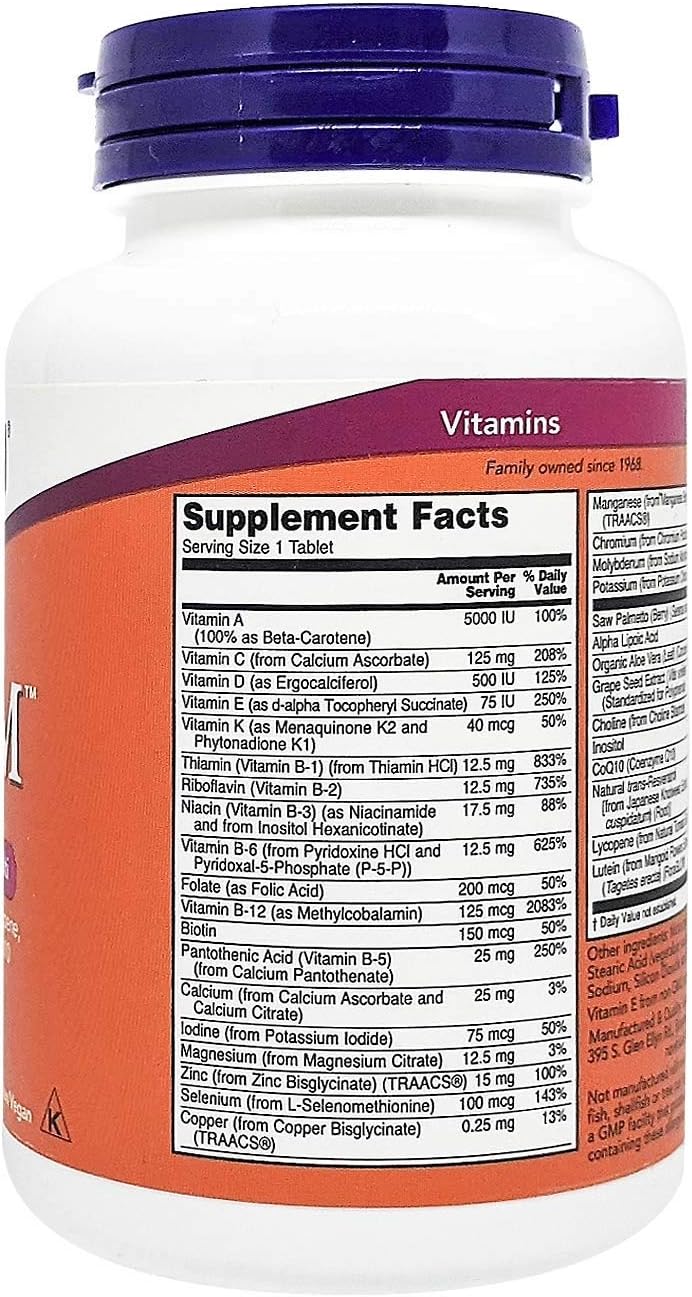ناو NOW Foods ADAM Superior Men's Multi Tablets - Image 4