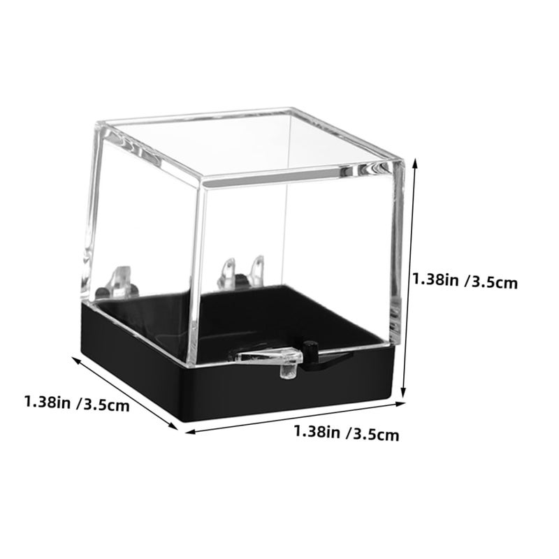 10pcs Plastic Ore Specimen Box Square Stone Holder Box Lid for Crystal Display Rock Collection Storage Case - Image 2