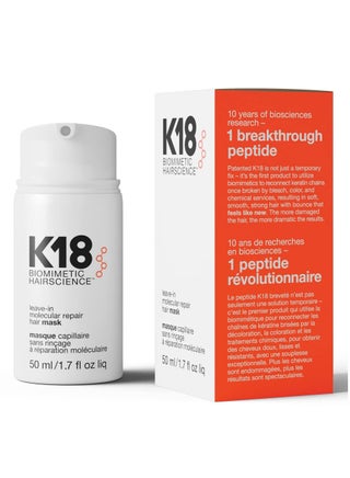 K18 Leave-In Molecular Repair Hair Mask, 50ml - pzsku/ZBA295996A1F8243012A2Z/45/_/1720255489/b245edd6-4d7b-4880-b9f3-c9ba0e71e530