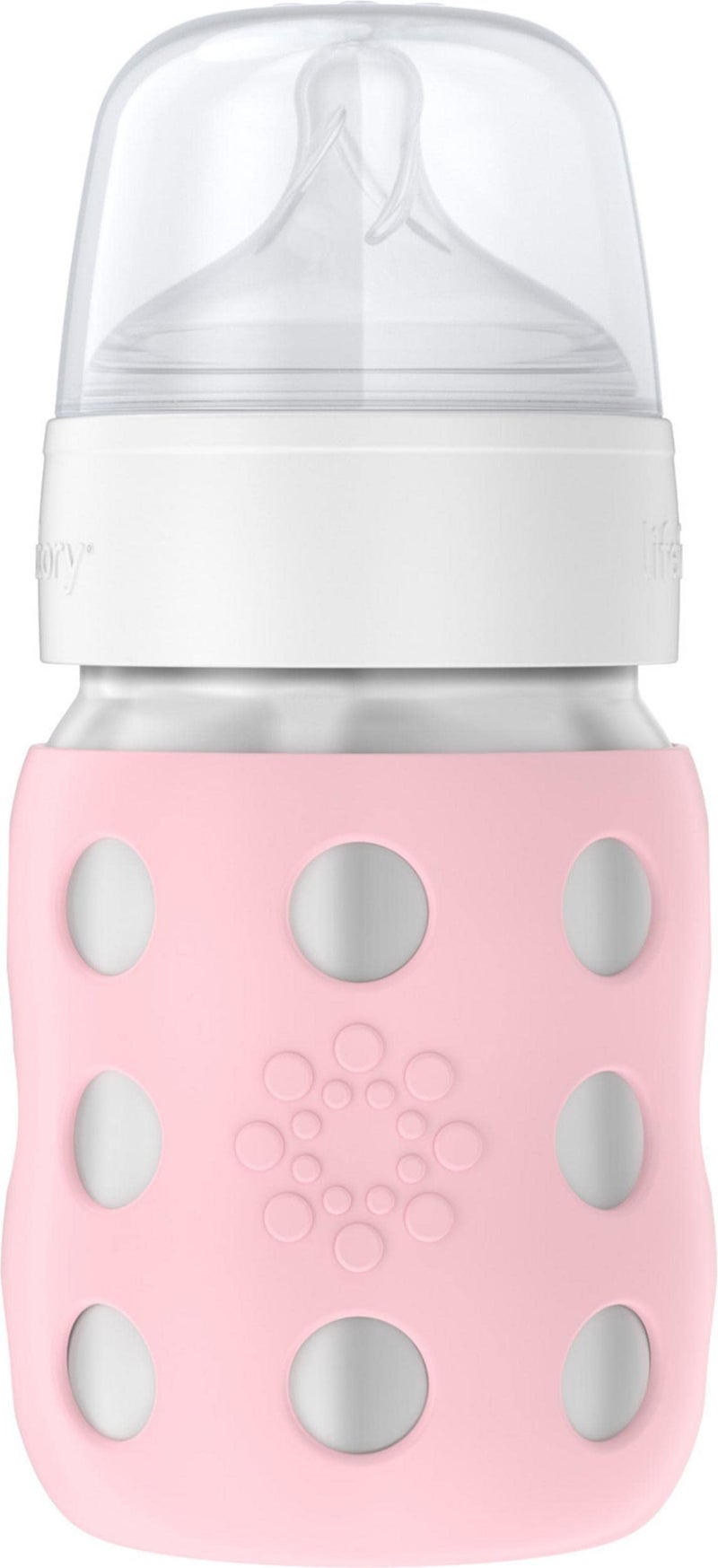 Lifefactory 8Ounce StainlessSteel VacuumInsulated WideNeck Baby Bottle with Stage 2 Nipple 36 Months Desert Rose LS2211WDR4