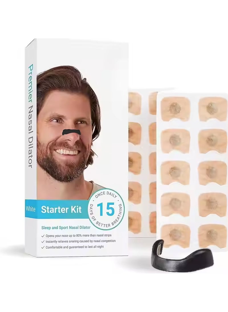 Generic Inlet Breathing Nasal Strips Starter Kit with Adjustable Magnets Effectively Relieve Snoring For Better Sleep Quality Sweat-Proof Skin Safe Nasal Strips Snoring plugs for both men and women  - Image 1