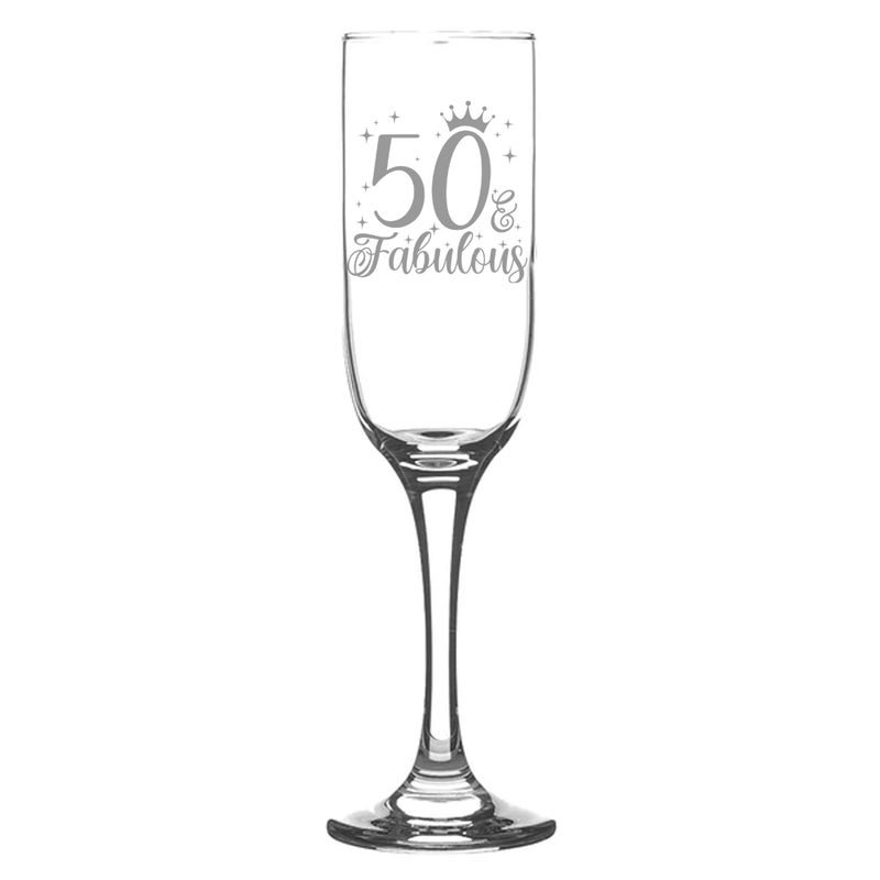 Always Looking Good 50th Birthday Gifts for Women 50  Fabulous Engraved Champagne Flutes Present for 50 Year Old Ladies Champagne Glasses Laser Engraved Age Champagne Flute Glass
