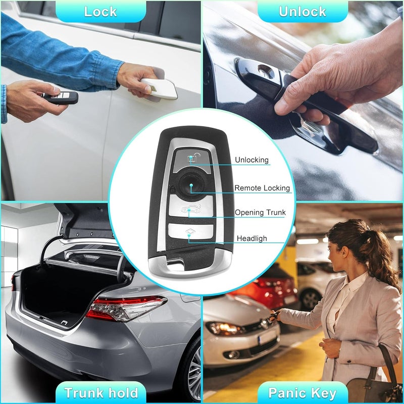 RFSRZ Bling Gold White Car Key Fob Cover for BMW - Image 4