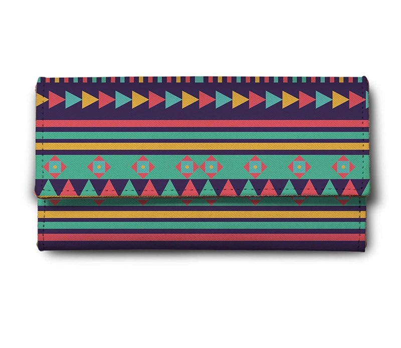 ShopMantra Wallet for Women's | Women's Wallet | Unique Print | Clutch | Made with Vegan Leather | Holds Upto 11 Cards 1 ID Slot | 2 Notes and 1 Coin Compartment | Magnetic Closure | Multicolor - Image 1