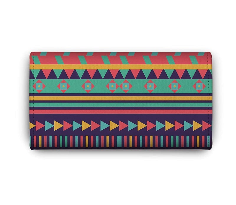 ShopMantra Wallet for Women's | Women's Wallet | Unique Print | Clutch | Made with Vegan Leather | Holds Upto 11 Cards 1 ID Slot | 2 Notes and 1 Coin Compartment | Magnetic Closure | Multicolor - Image 3