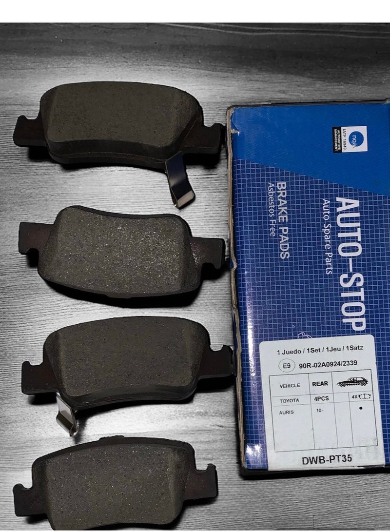 Korean rear brake pads for Toyota Corolla 2008-2018 model year - Image 2