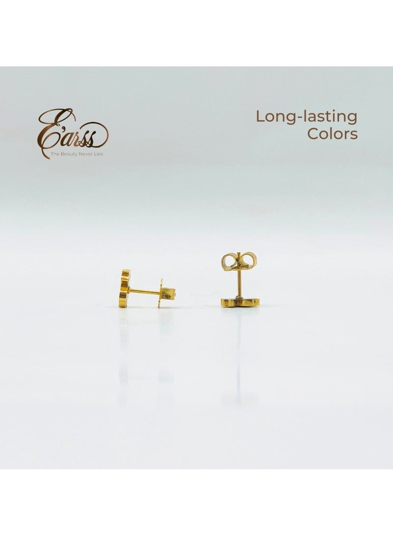 Earss Flower Shaped UAE Flag Earrings | Stainless Steel | Gold Plated - Image 4