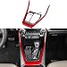 LEXLEY 3Pcs Gear Shift Frame Console Panel Trims Cover Interior Accessories ABS Trim Compatible with Toyota 2019 2020 2021 2022 2023 2024 RAV4Carbon fiberRed - Image 2