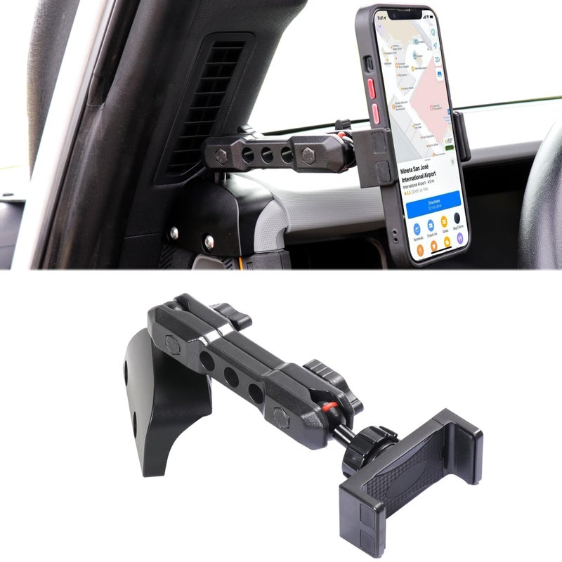 RERPRO Dash Phone Mount Holder Driver Side Compatible with 2021 2022 2023 2024 2025 2026 Ford Bronco 24 Door Interior Accessories Dashboard Cell Phone Stand 360 Adjustable Aluminum Alloy - Image 2