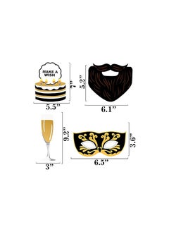 Party Propz Party Propz 29 Pcs Pre-Attached Happy Birthday Photo Booth Props For birthday party decoration or birthday decoration  - Image 3