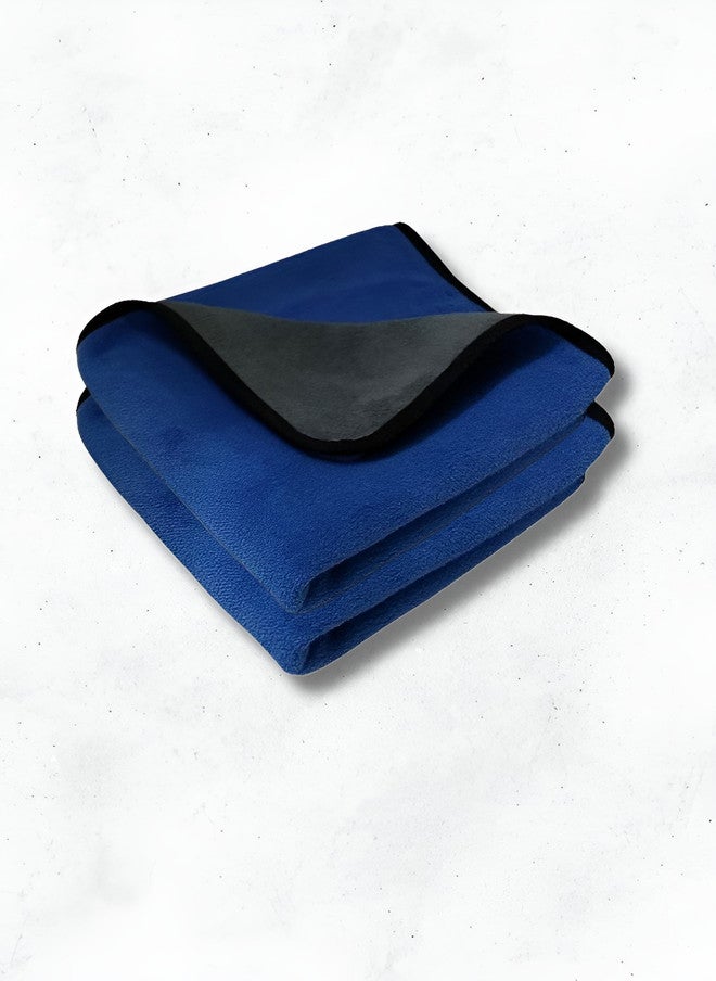 Fezora Blue & Black Microfiber Cleaning Cloth - Image 1