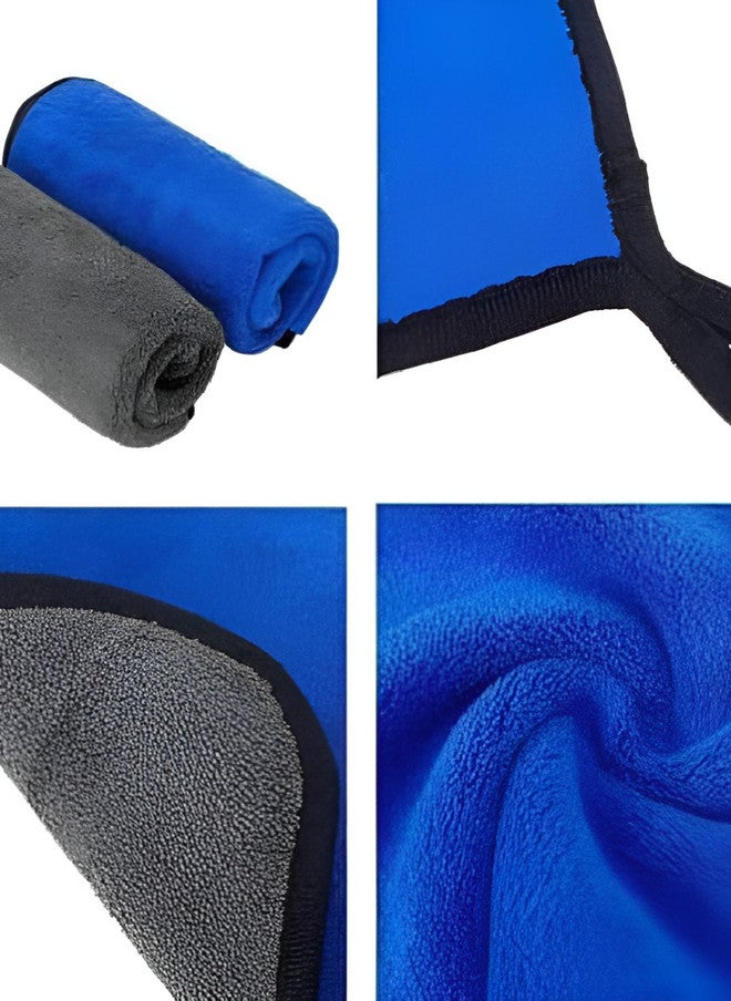 Fezora Blue & Black Microfiber Cleaning Cloth - Image 3