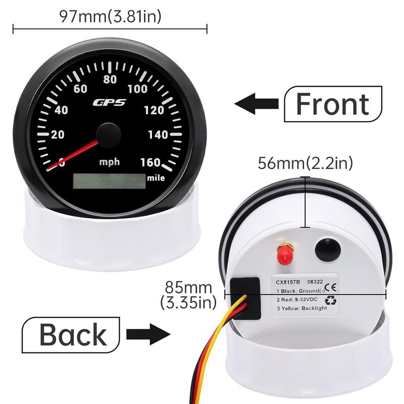ARTILAURA عداد السرعة ARTILAURA مع إضاءة خلفية بـ 7 ألوان - Image 3