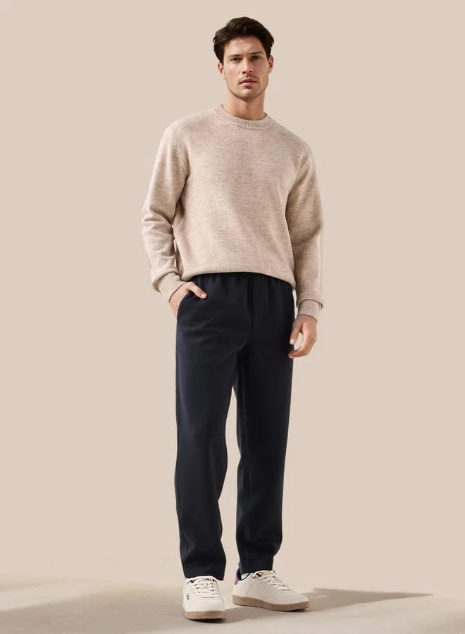 سبلاش فيڤ Textured Sweater with Crew Neck