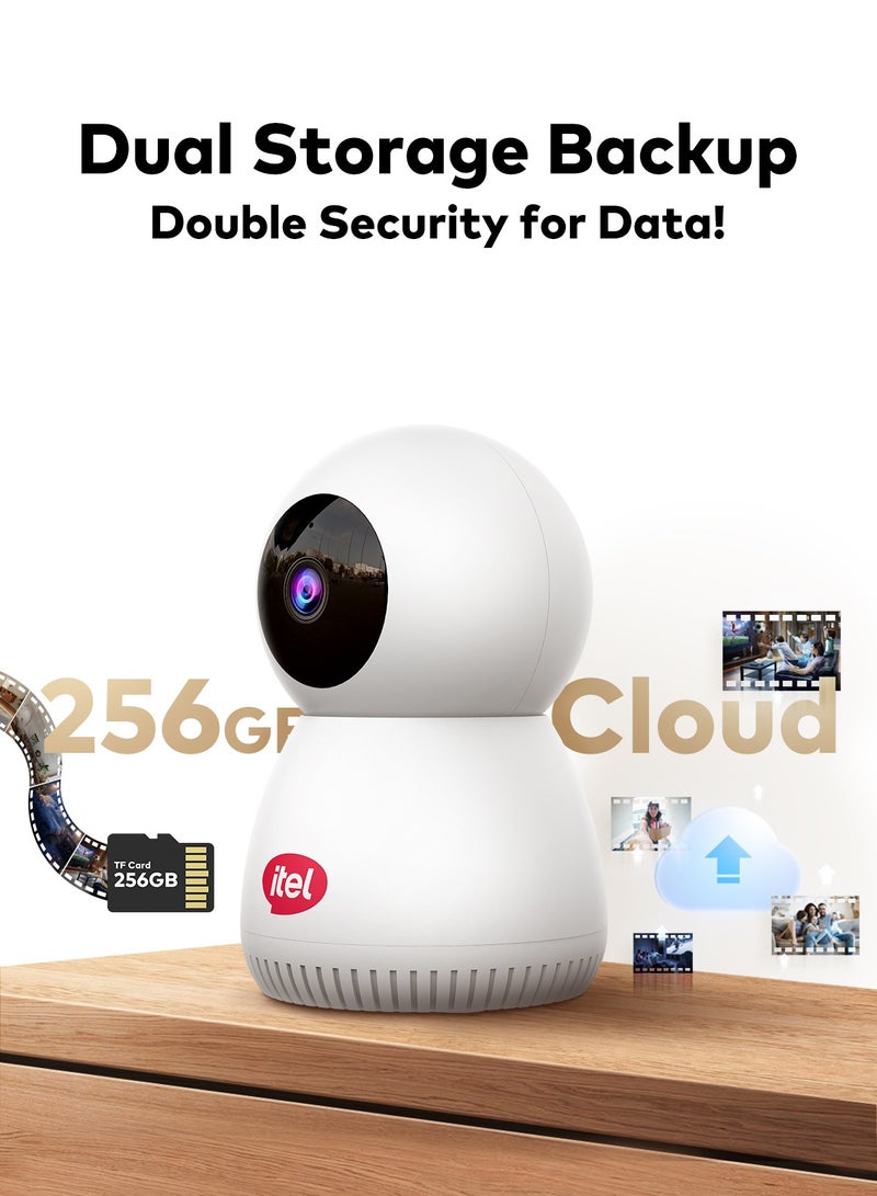 إيتيل كاميرا أمان ذكية N1 2K بزاوية 360 درجة / كشف الحركة / كشف البشر / رؤية ليلية / صوت ثنائي الاتجاه - Image 3