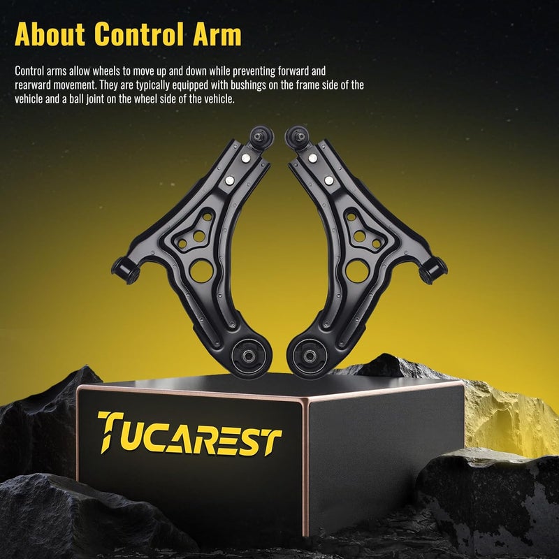 TUCAREST 2Pcs K620164 K620165 Front Lower Control Arm and Ball Joint Assembly for Chevrolet Aveo, Pontiac G3, Suzuki Swift+ - Image 3