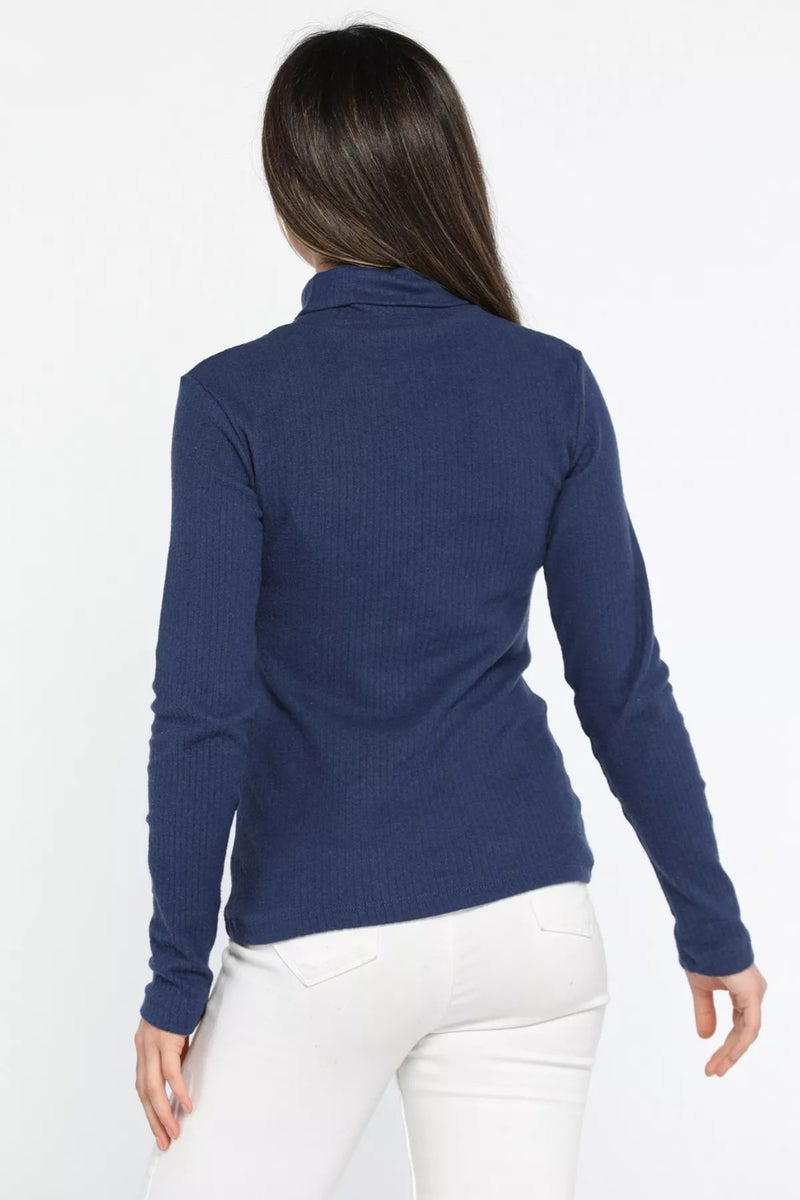 Gülseli Gulseli Turtleneck Ribbed Body Blouse - Image 4