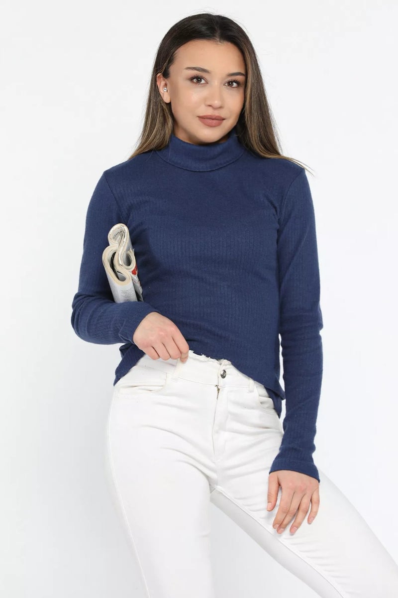 Gülseli Gulseli Turtleneck Ribbed Body Blouse - Image 1