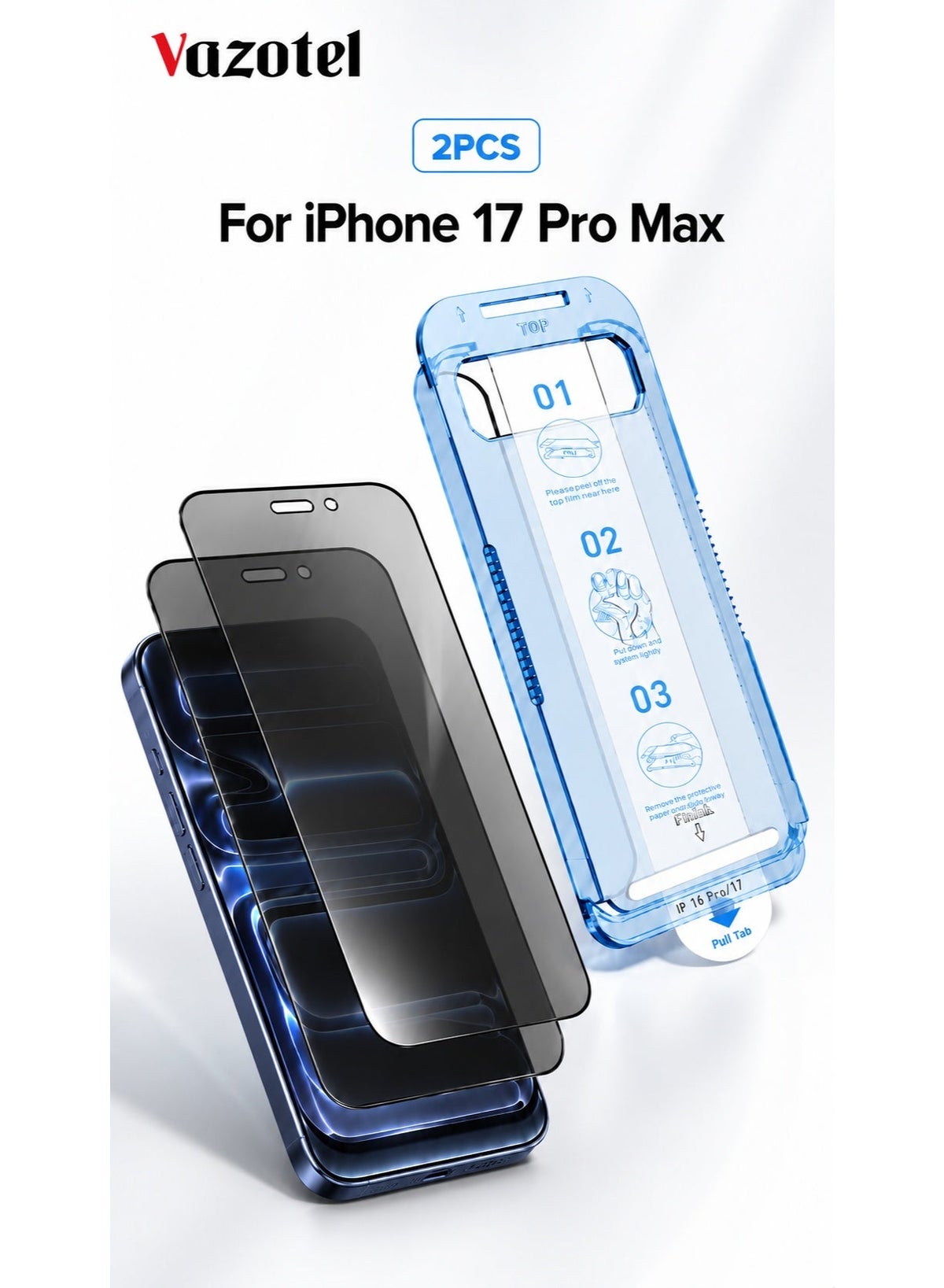 Vazotel Vazotel Privacy Tempered Glass Screen Protector For iPhone 17 Pro Max 6 9-inch 2-pack 6.9 inch ZBA29D3EDDCB68E7CFE0CZ