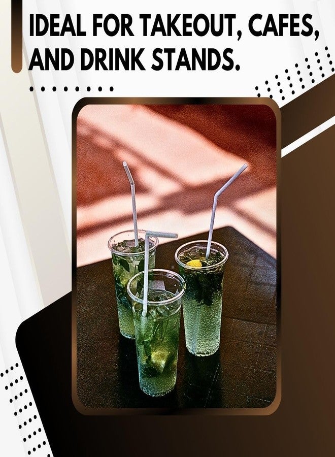 Green Direct 12 oz. Disposable Clear Plastic Cups with Lids for Ice coffee, Bubble Boba Tea, Cold Drinks & Smoothie Pack of 50 - Image 5