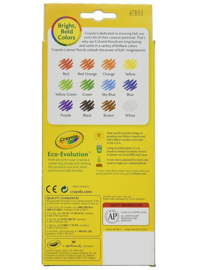 Crayola 684012 Colored Pencils 12Count Pack Of 3 Assorted Colors - Image 3