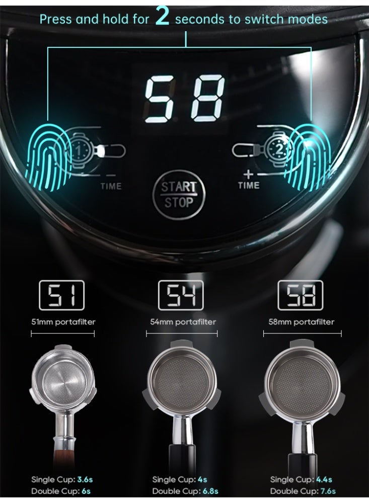 HiBREW مطحنة قهوة كهربائية أوتوماتيكية HiBREW مع 34 ترس لإسبريسو والقهوة الأمريكية وصب القهوة مع تخزين حبوب مرئي G3A - Image 2