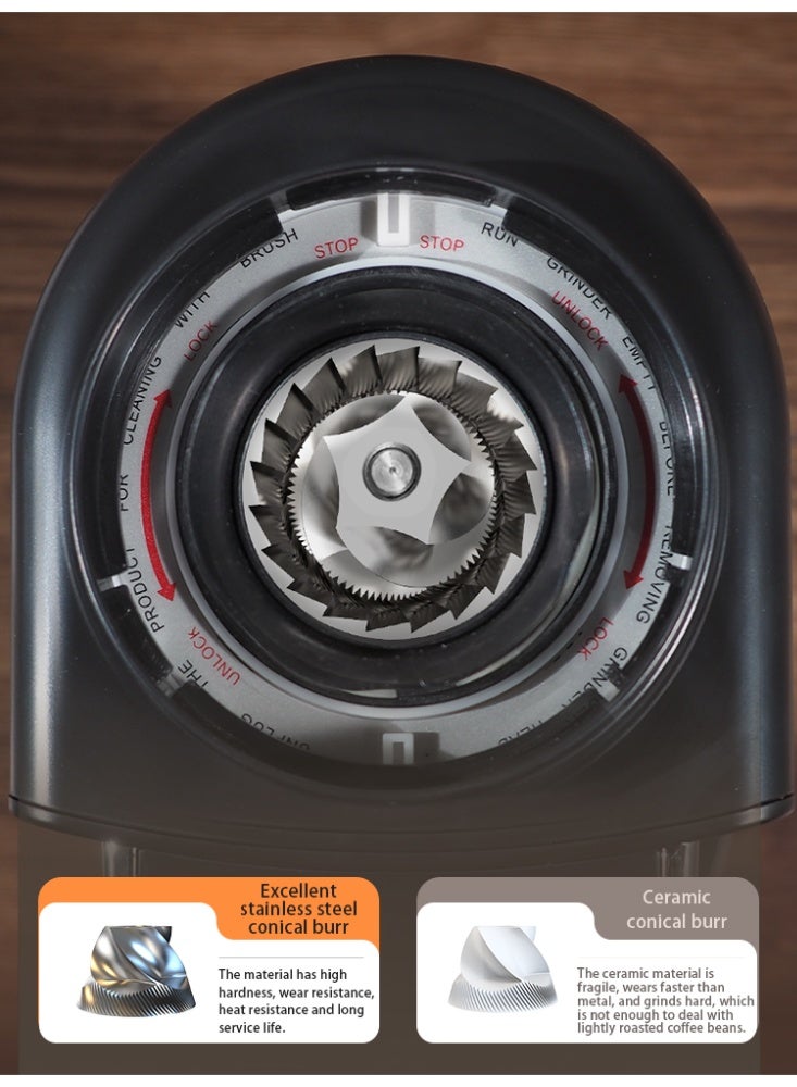 HiBREW مطحنة قهوة كهربائية أوتوماتيكية HiBREW مع 34 ترس لإسبريسو والقهوة الأمريكية وصب القهوة مع تخزين حبوب مرئي G3A - Image 3