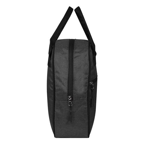 TRIP ON GO Insulated Lunch Bags for Office Men Kids and Girls Tote Women School Picnic College, Meal Holder Tiffin Bag with Bottle Compartment for Lunch Boxes, Khadi (Black) - Image 5
