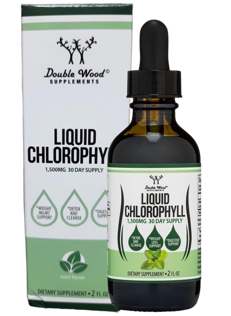 Double Wood Supplements Liquid Chlorophyll, 1500mg - 2 fl.oz - Image 1