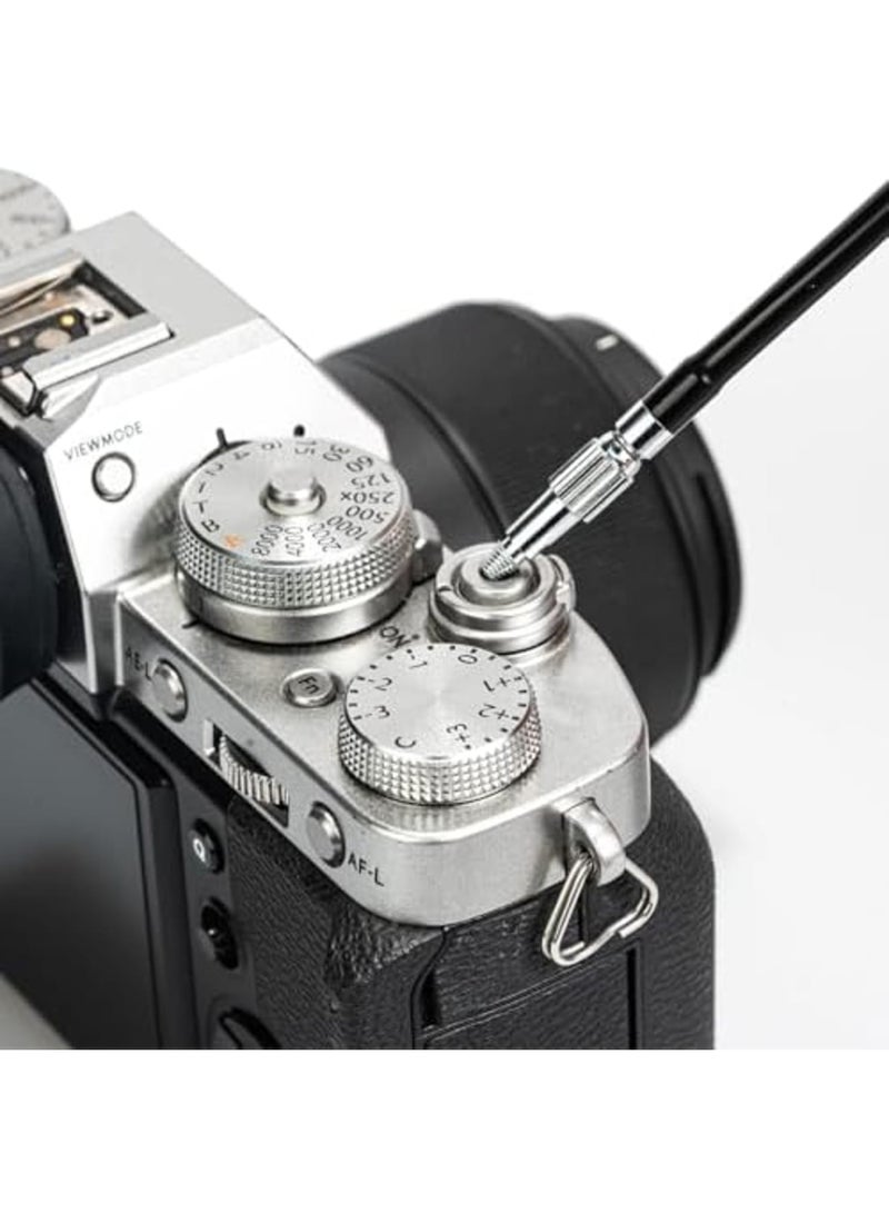 SYOSI Professional Mechanical Shutter Release Cable - Threaded Bulb-Lock Design for Long Exposure Photography, Universal Compatibility with DSLR & Mirrorless Cameras (Black, (2.3FT/70cm)) - Image 4