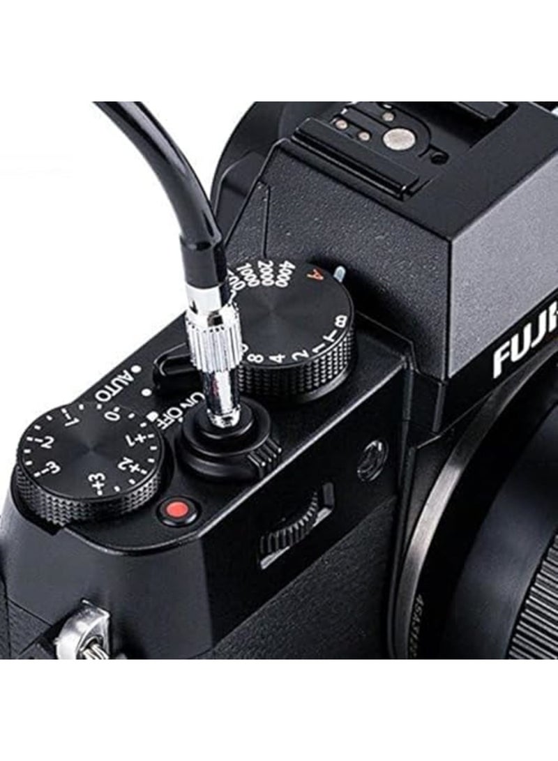 SYOSI Professional Mechanical Shutter Release Cable - Threaded Bulb-Lock Design for Long Exposure Photography, Universal Compatibility with DSLR & Mirrorless Cameras (Black, (2.3FT/70cm)) - Image 2