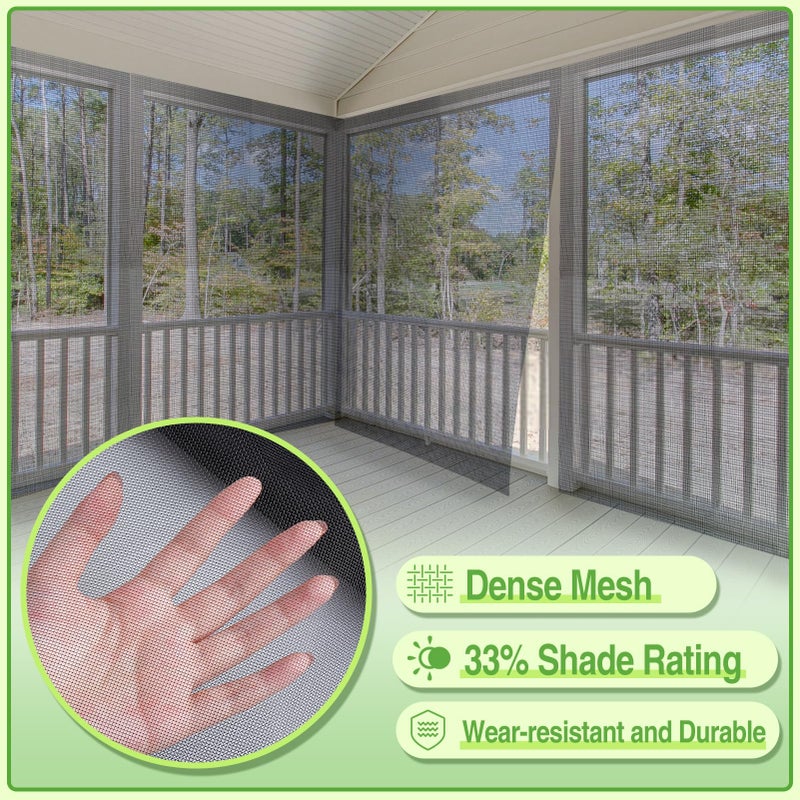 ANPHSIN Stronger Garden Mesh Netting - 10 x 33 ft PP Nanocomposite Bird Net Barrier, Mosquito Netting Screen for Outdoor Plants Vegetables Patios Balconies Terraces, Shading Rate 33% (Black) - Image 4