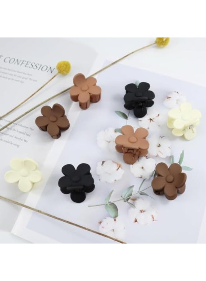 8 قطع من مشابك الشعر على شكل زهرة، مشابك شعر صغيرة على شكل زهرة، مشابك شعر لطيفة على شكل زهرة للبنات، مشابك شعر على شكل زهرة، مشابك شعر غير لامعة غير قابلة للانزلاق، مشابك شعر صغيرة على شكل زهرة للنساء للشعر الرقيق - Image 3