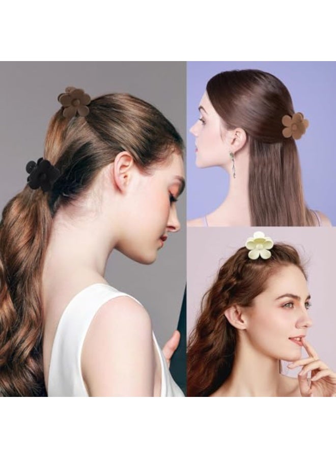 8 قطع من مشابك الشعر على شكل زهرة، مشابك شعر صغيرة على شكل زهرة، مشابك شعر لطيفة على شكل زهرة للبنات، مشابك شعر على شكل زهرة، مشابك شعر غير لامعة غير قابلة للانزلاق، مشابك شعر صغيرة على شكل زهرة للنساء للشعر الرقيق - Image 4