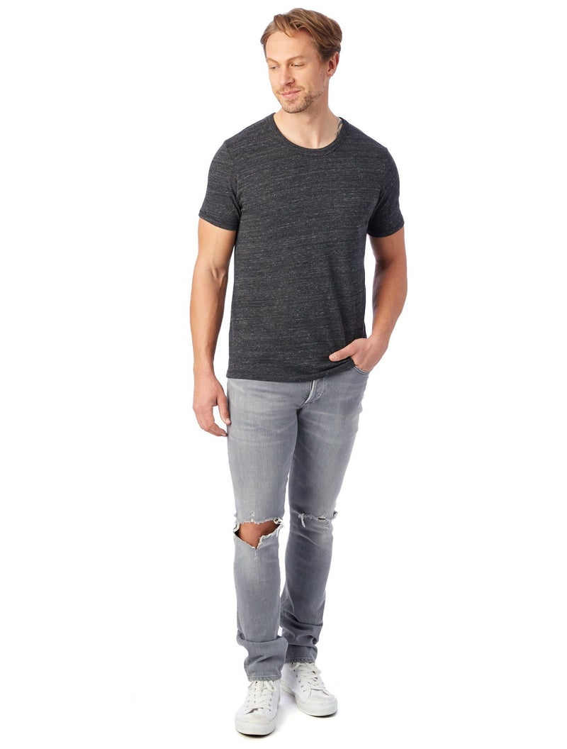 Alternative Men's Crew T-Shirt, Eco Black, Large - Image 4